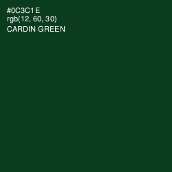 #0C3C1E - Cardin Green Color Image